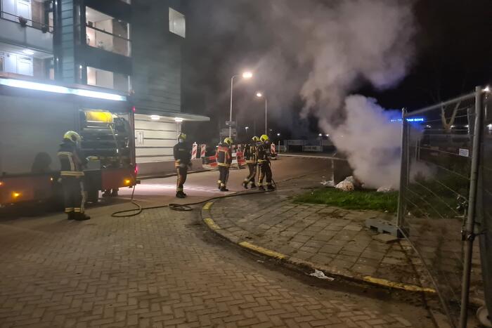 Brand in ondergrondse container