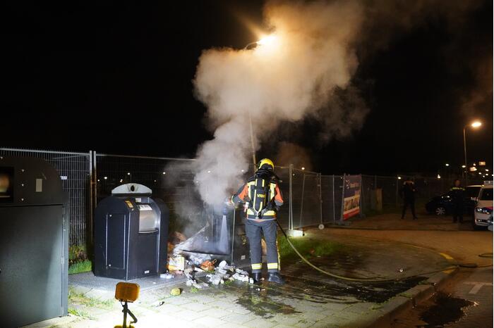 Brand in ondergrondse container