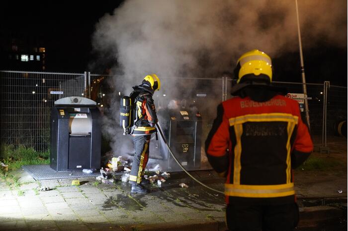 Brand in ondergrondse container