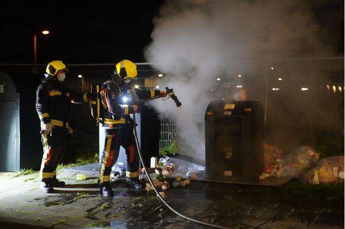 Brand in ondergrondse container