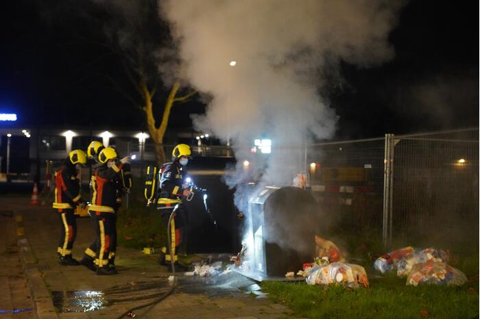 Brand in ondergrondse container