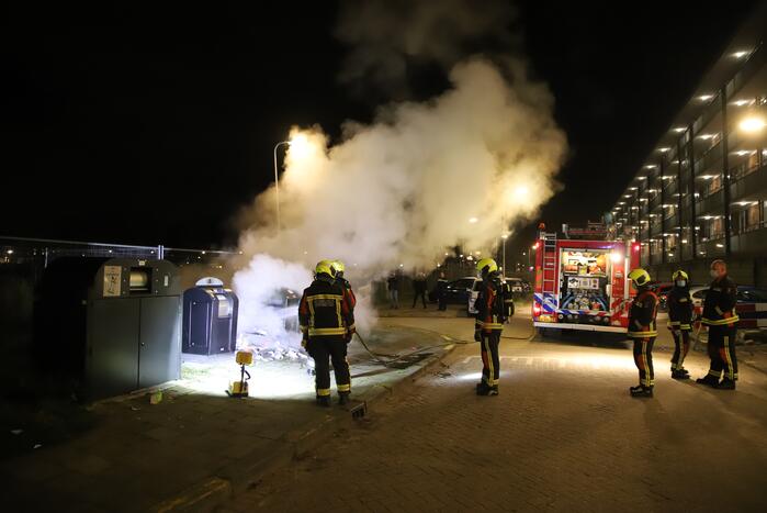 Brand in ondergrondse container