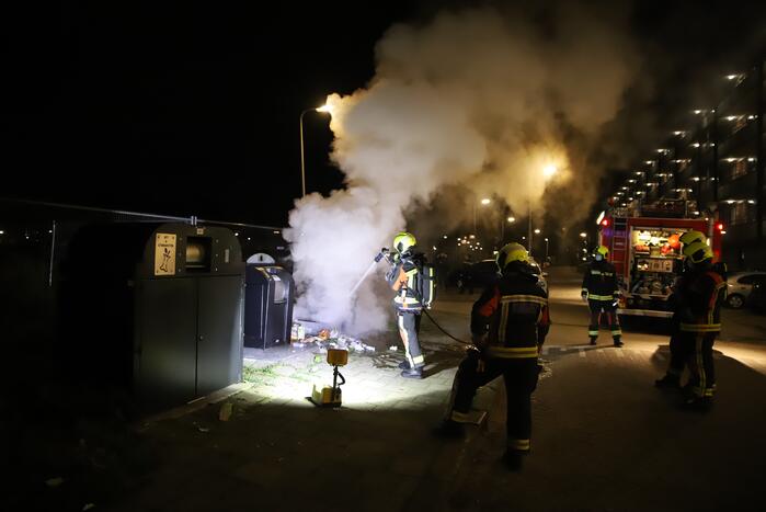Brand in ondergrondse container