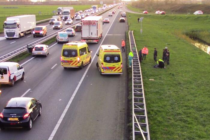 Ongeval zorgt voor file op snelweg