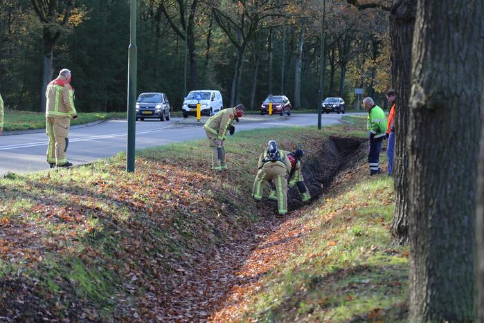 Gemeente raakt gasleiding tijdens schoonmaken van sloot