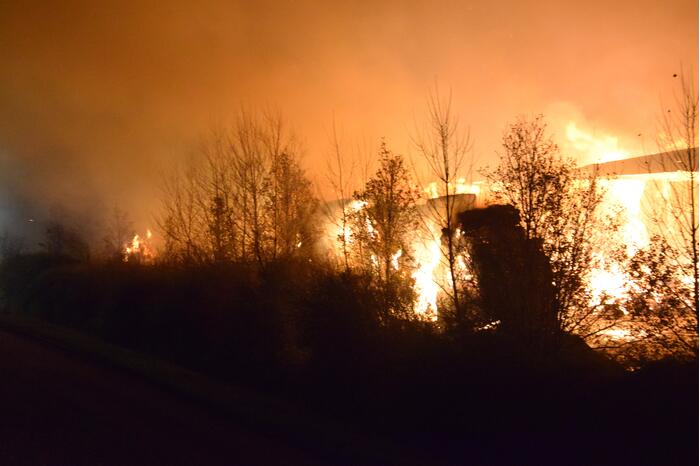 Grote brand verwoest boerenschuur