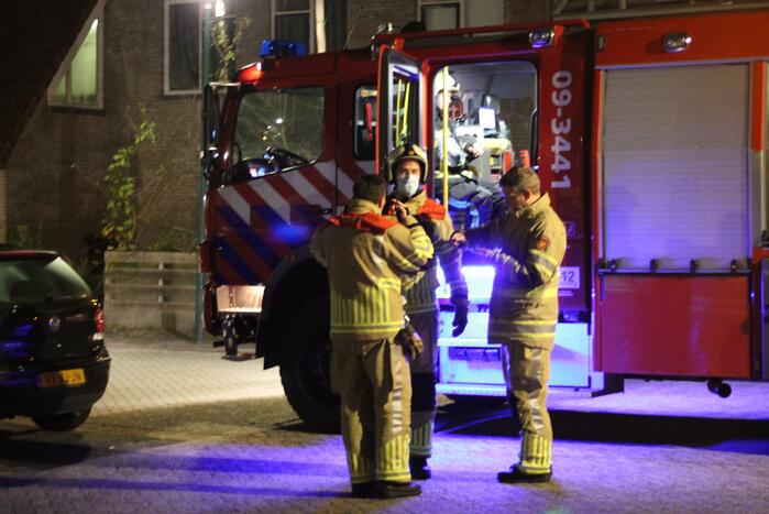 Brandende container snel geblust