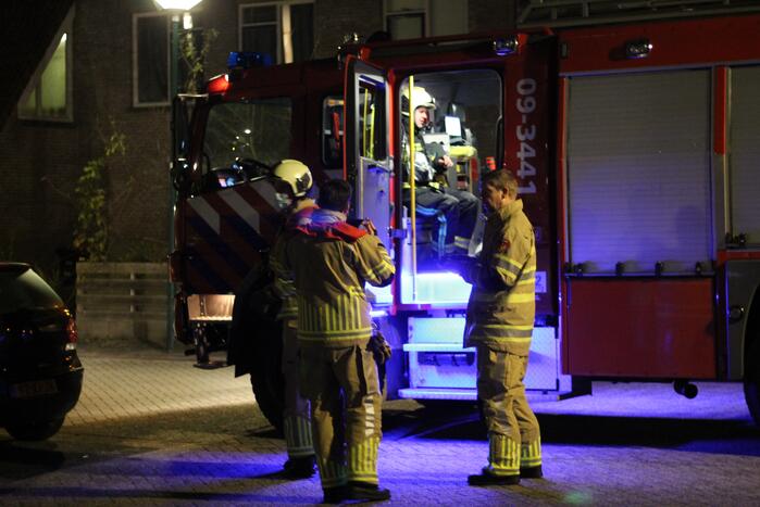 Brandende container snel geblust