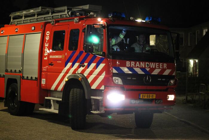 Brandende container snel geblust