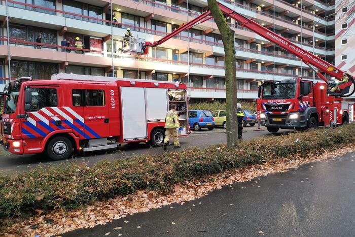 Brand op tweede etage in appartement