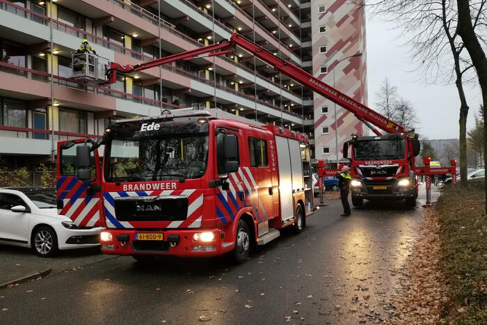 Brand op tweede etage in appartement