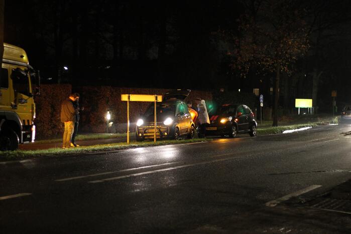 Botsing tussen vier auto's