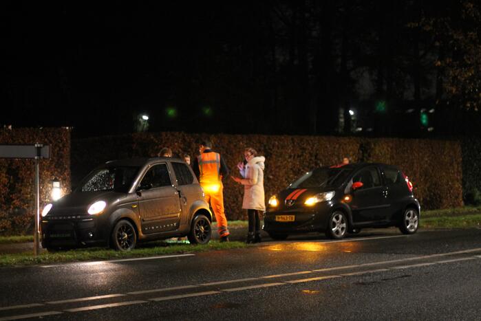 Botsing tussen vier auto's