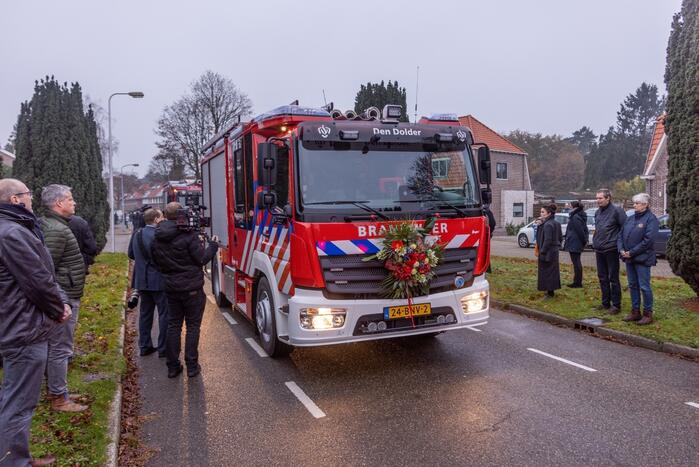 Laatste eer aan overleden brandweerman Pim van der Bruggen