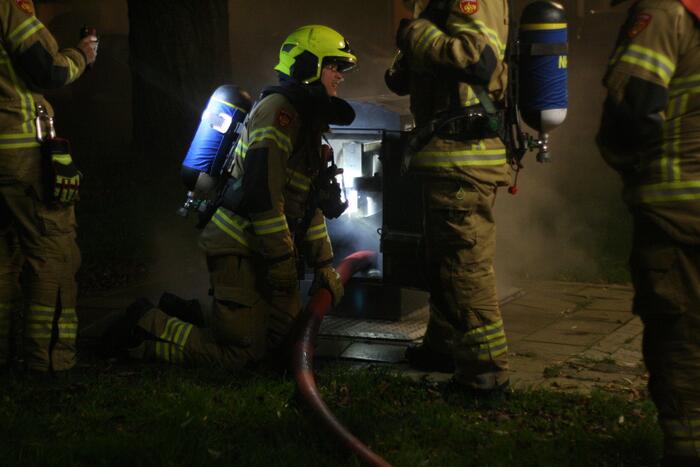 Brand in container snel geblust