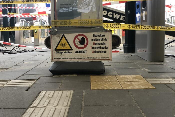 Treinstation Leeuwarden afgesloten door verwijderen asbest
