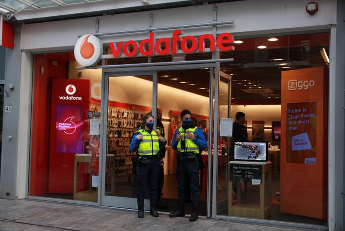 Overval op Vodafone winkel