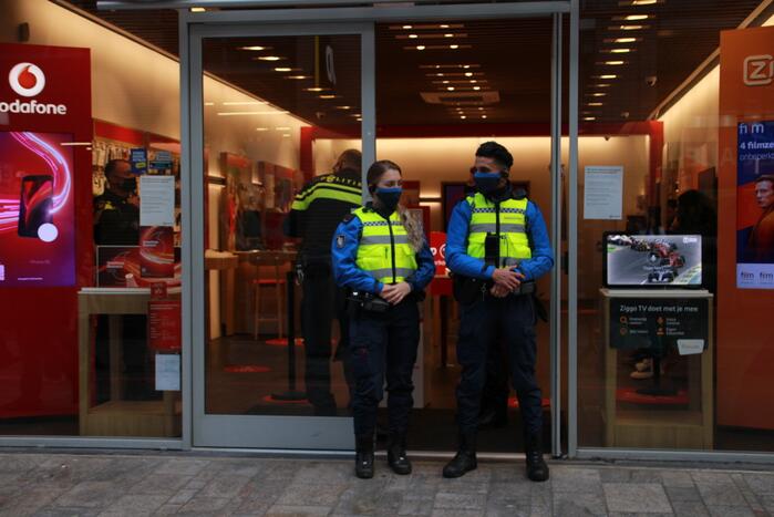 Overval op Vodafone winkel