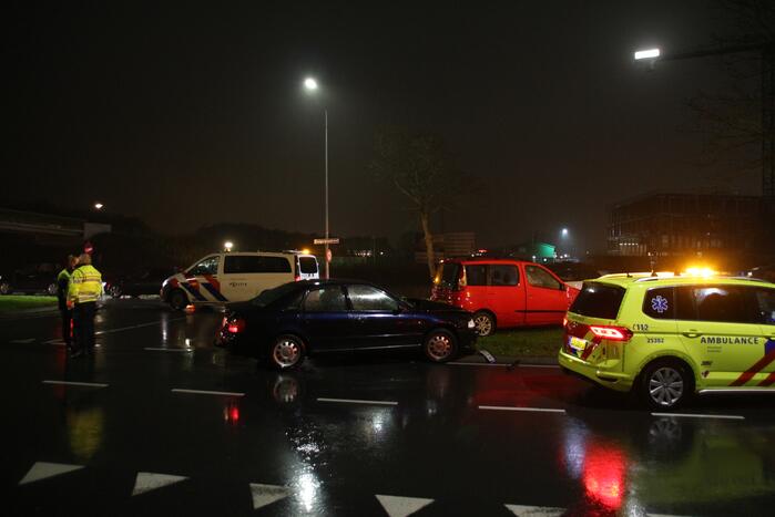 Schade na aanrijding tussen twee auto's