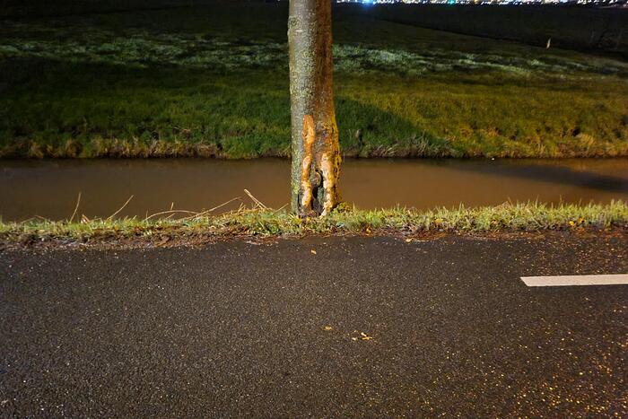 Bestuurder gaat er vandoor bij eenzijdig ongeval