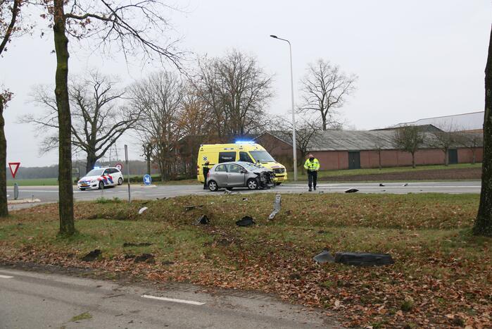 Ravage na botsing tussen twee voertuigen