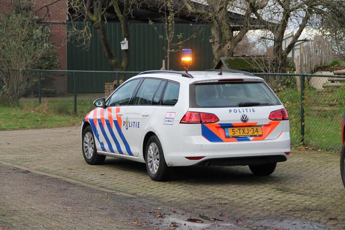 Veel hulpdiensten ingezet voor incident in schuur