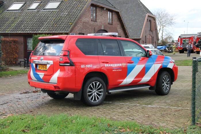 Veel hulpdiensten ingezet voor incident in schuur