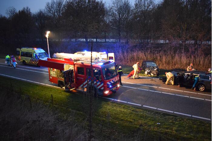 Ravage na botsing tussen twee voertuigen