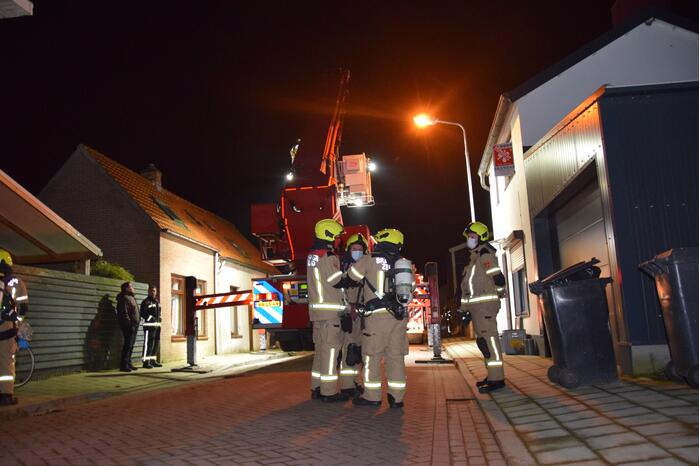 Schoorsteen geveegd na brand