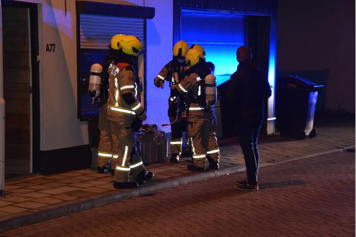 Schoorsteen geveegd na brand