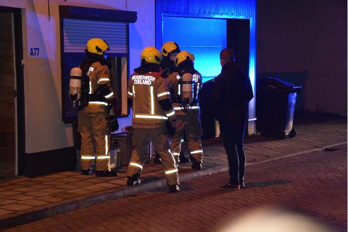 Schoorsteen geveegd na brand