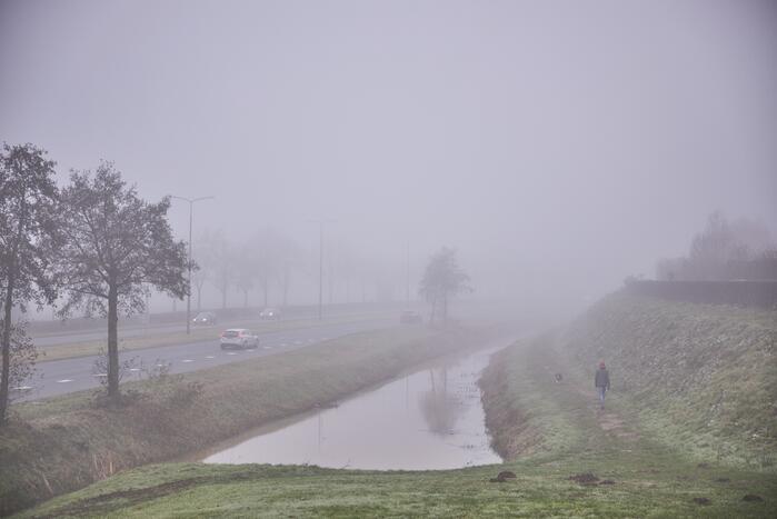 Dichte mistbanken in de Keistad