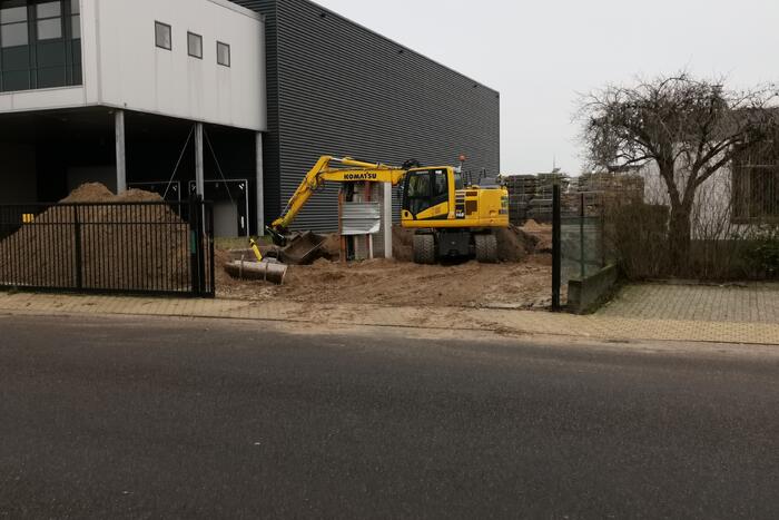 Gasleiding geraakt bij graafwerkzaamheden