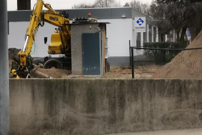 Gasleiding geraakt bij graafwerkzaamheden