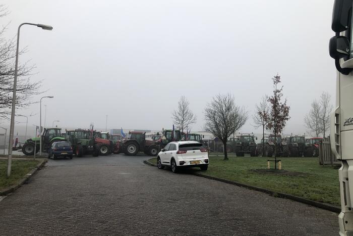 Boerenprotest bij distributiecentrum Albert Heijn