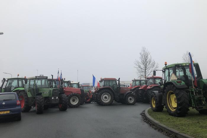 Boerenprotest bij distributiecentrum Albert Heijn