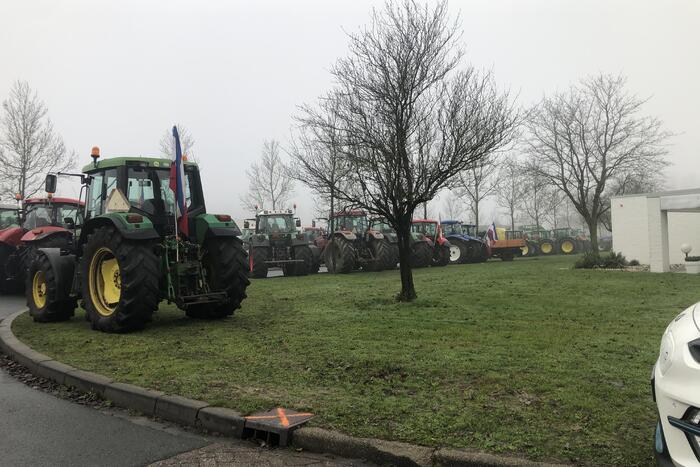 Boerenprotest bij distributiecentrum Albert Heijn