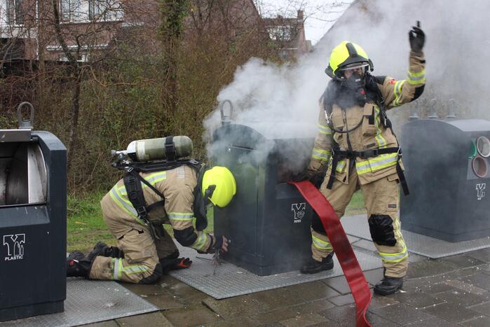 Brand in ondergrondse container geblust