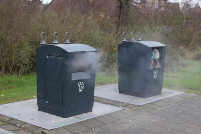 Brand in ondergrondse container geblust