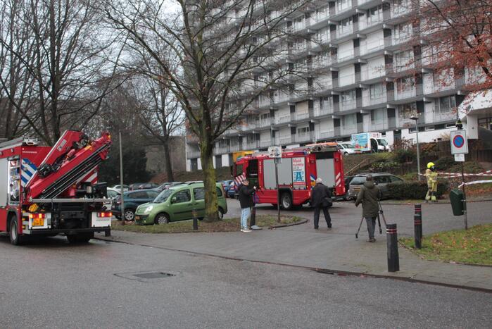 Hulpdiensten massaal ingezet voor flat
