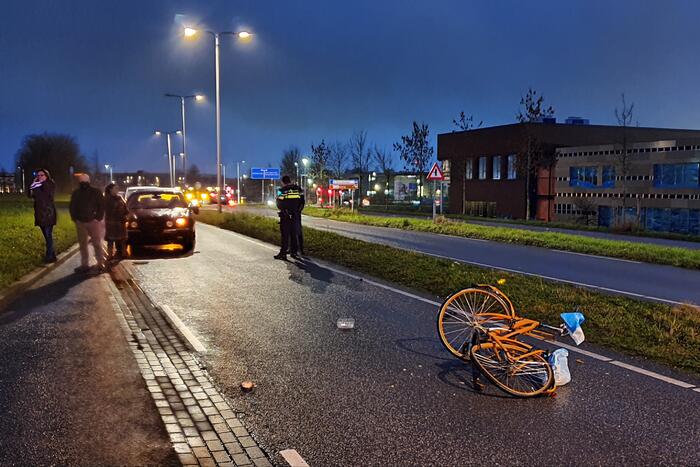 Fietser gewond bij aanrijding met auto