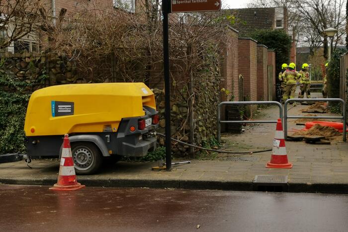Gasleiding geraakt bij aanleg glasvezelkabel