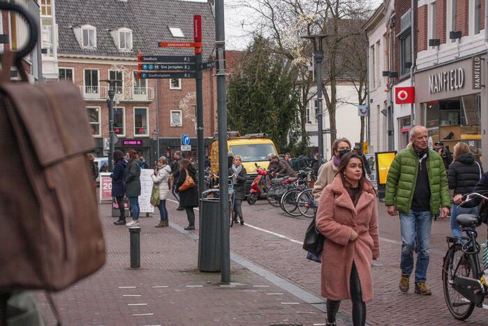 Enorme drukte in binnenstad na aankondiging sluiting winkels