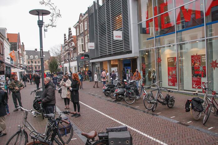 Enorme drukte in binnenstad na aankondiging sluiting winkels