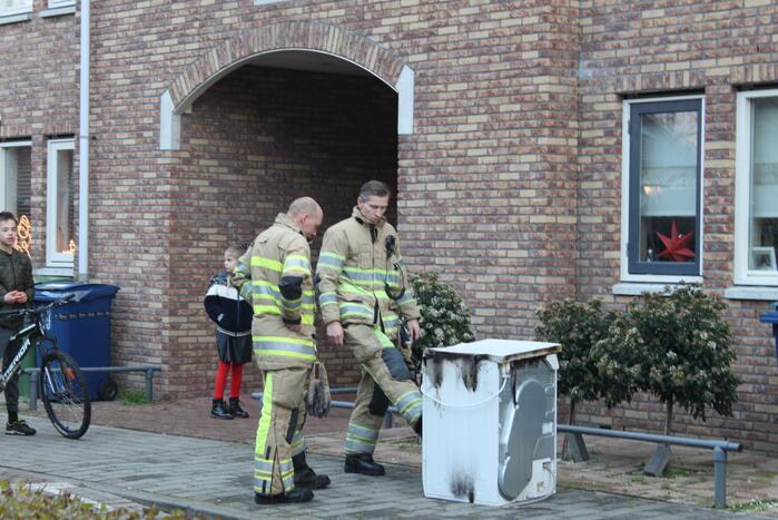 Wasdroger in brand in woning