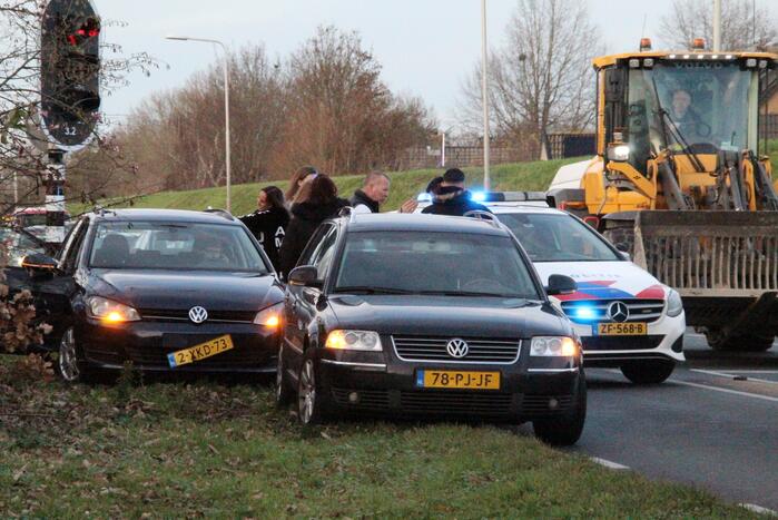 Schade na kop-staart aanrijding