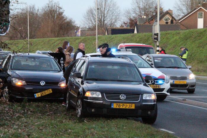 Schade na kop-staart aanrijding