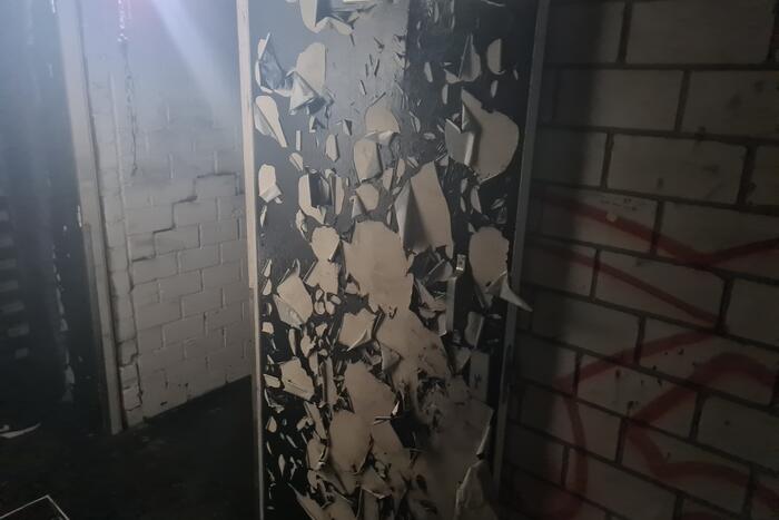 Brand in kelderbox van flat