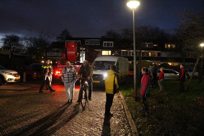 Veel bekijks bij brand in schoorsteen