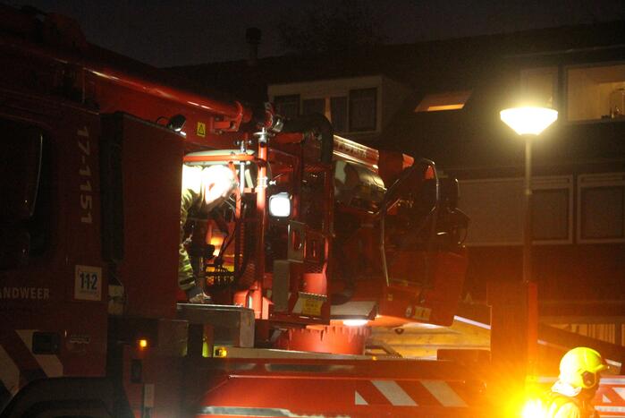 Veel bekijks bij brand in schoorsteen